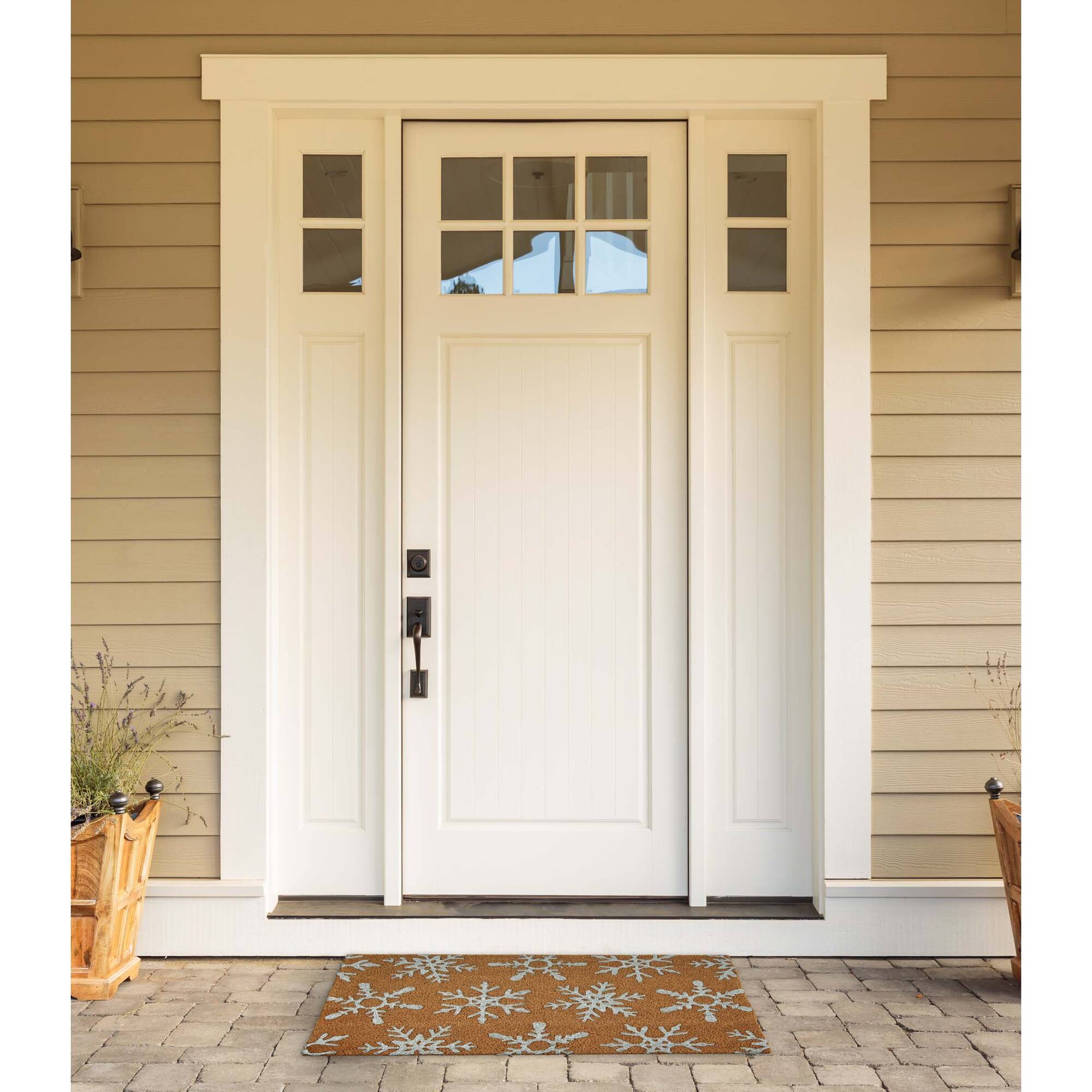 DII® Silver Snowflakes Glitter Doormat